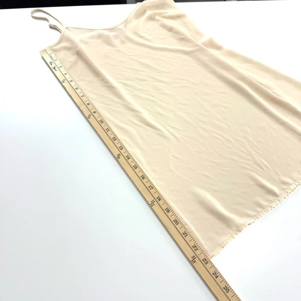 Saloni Women’s Sz 0 Nude Tan Intimate Night Mini Chemise Slip Dress Sleepwear